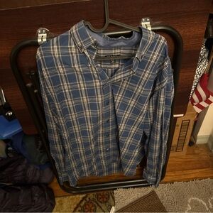 George Blue and White Checkered Shirt
